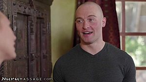 I, AJ Applegate, gets naughty with my BFF's stepbro durin a nuru massage, suckin his monster cock