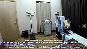 Miss Mars as Guinea Pig for Doctor Tampa's E-Stim Tests