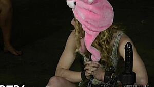 Pornstar engages in sadomasochism with tight pussy fucking