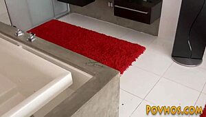 Watch brunette teen ride that cock while spreading!