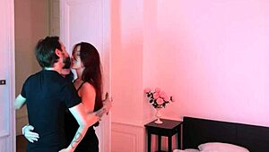 French amateur redhead enjoys muff diving in homemade threesome with double penetration and wet orgasm