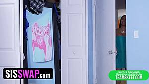 Sisswap - Naughty Besties Sawyer Cassidy and Serena Santos Slam Stepbros in POV