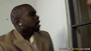 Jenna Moretti deepthroats big black cock interracial