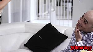 Nikki Delano, the fierce cougar, forces her husband to watch her ride another man.