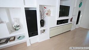 Hot stepmom rides her stepson’s hard cock!