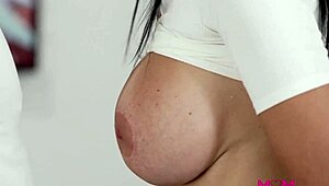 Reagan Foxx, not your stepmommy, gives intense blowjob in missionary