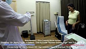 Miss Mars as Guinea Pig for Doctor Tampa's E-Stim Tests