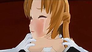 Sao asuna enjoys masochistic diversion in game