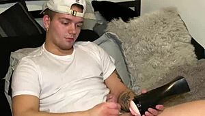 Video of gay guy masturbating for his Instagram cock star.