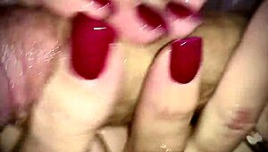 curious hands explore a large object close-up