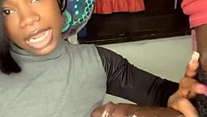 A petite woman receives a large black cock on her birthday.
