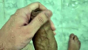 Brazilian Twink Jerking Off in Shower Until Cumming