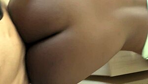 Watch amateur interracial POV where black African ebony gets bent over in doggystyle creampie