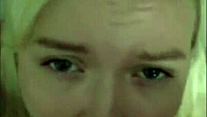 Blonde emo teen Princessdust shows her huge big tits