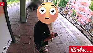 Cambaron Fucks Young Goth Bitch Outdoors with Natural Tits and Shaved Pussy