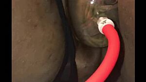 pussy pump squirting orgasm labia spread wide 😈