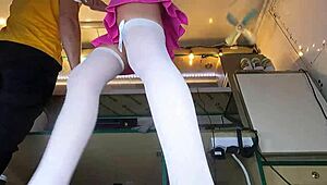 Hey, do you think this sexy virgin knows about the hidden camera while spreading her legs?