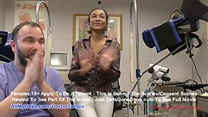 Miss Mars as Guinea Pig for Doctor Tampa's E-Stim Tests