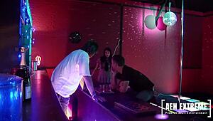 stripping guard jodi james in wild mfm threesome