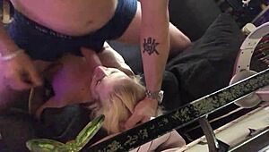 Rough cock sucking and fucking on sofa 😈