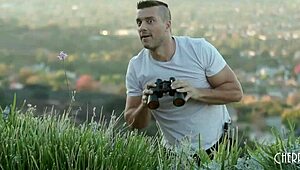 Hot blonde teen 18+ in bikini loves being watched masturbating outdoors before doggystyle fuck!