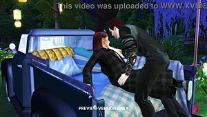 Flirting vampire muff dives in 3d hentai gangbang