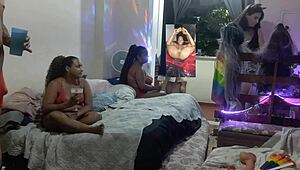 Got naked at the party with several women.