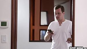 nasty guy with big cock licks mature woman's wet tight pussy in lingerie