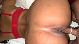 Step aunt gets deepthroat and doggystyle while husband works