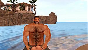 hunky cam heyward bangs lucky beach goer 😈