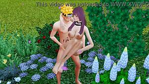 Naruto Arranges Hinata's Rough Anal Sex With Deep Throat In Sims 4 Hentai Sfm