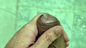Brazilian Twink Jerking Off in Shower Until Cumming