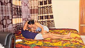 Bangladeshi guy gives his girlfriend a rough ride at home