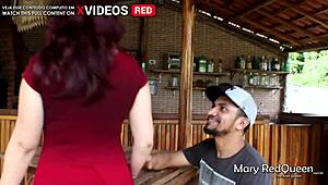 milf cheats and takes two at bar