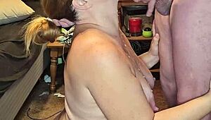 Pregnant Beauty Gets Cum Shot on Big Boobs