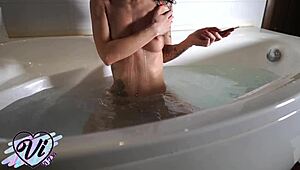 Teen Intensely Fingers Pussy And Cums In Bathroom After Work With Smoke Fetish