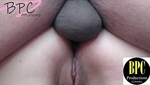 feeling intense pleasure destroying my petite latina cousin's tight hairless ass with deep riding and creampie