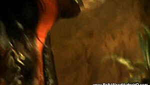 Exotic Indian Beauty Strips Naked In Sensual Dance.