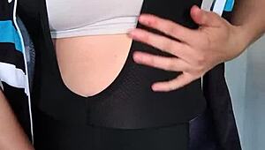 I got so hot after spinning class, couldn’t resist showing off my wet pussy