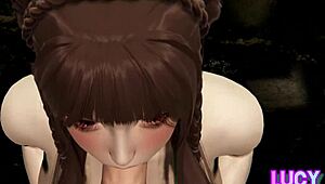 a guy dates a girl in the bathroom with oral and sex