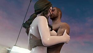 Cute teen gives thigh-fuck in 3d porn skyrim!