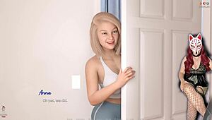 Beautiful 18yo teen cosplayer shines in see-through skirt costume