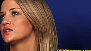 mature femdom shows babes how to jerk a dick in a wild 4some. her teasing handjob skills humiliate and thrill.