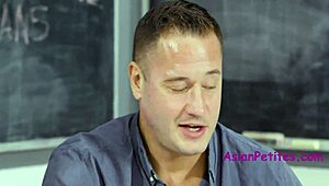 Asian student lets me be her teacher and boyfriend