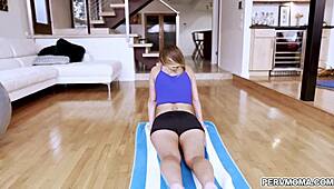 Brooklyn Chase Deep Throat Blowjob Stepson’s Juicy Cock Hard