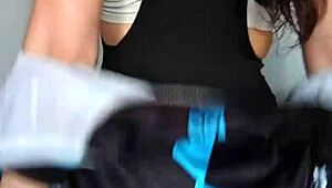 I got so hot after spinning class, couldn’t resist showing off my wet pussy