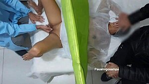 Camera caught patient getting drilled in both holes during consultation with husband watching! 😱