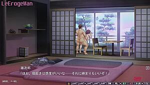 Middle aged man gets his wife pregnant in an eroge game called Kaede 37.