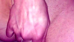 wife rubbing pussy on stairs