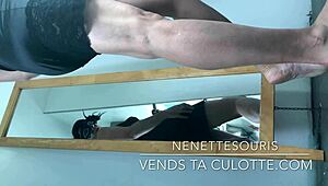 amateur french giant teases with pussy and foot crush